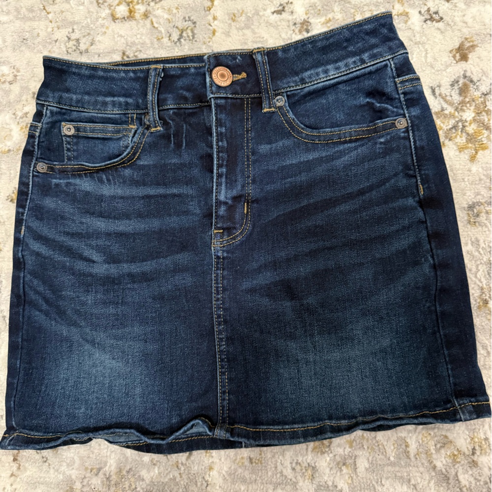American Eagle Outfitters Dark Blue Denim Mini Skirt